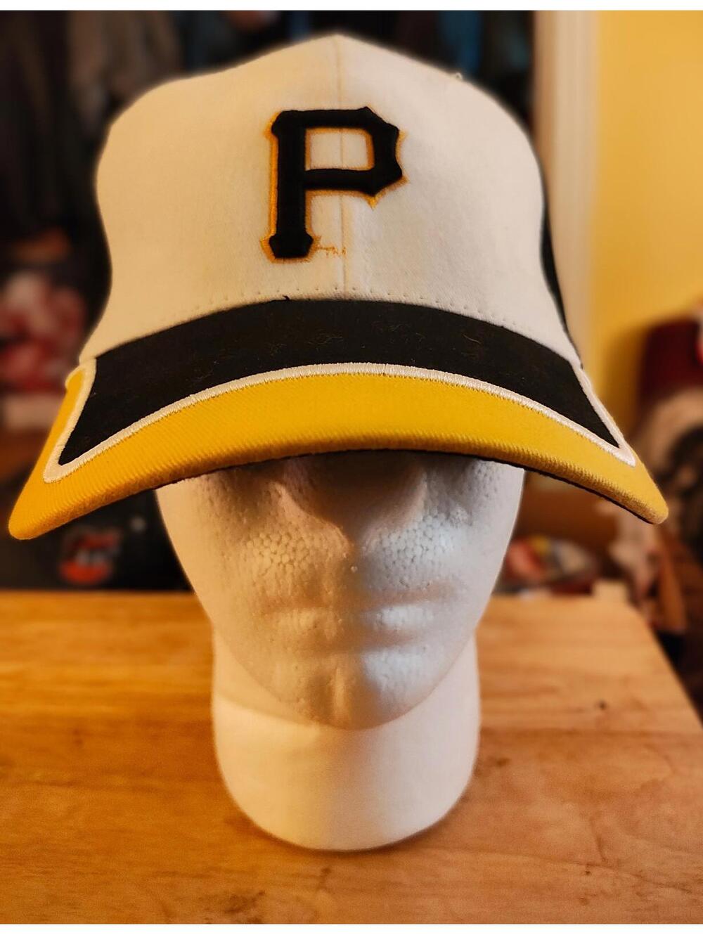 Pittsburgh Pirates Cap/Hat - White/Black - Game Promo Hat - Chevy -OS -Clean EUC